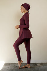Aliyah Surf Leggings (Burgundy)